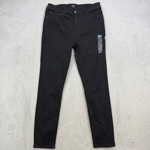 J Crew Jeans Womens 33T Black 9 Inch Mid Rise Skinny Signature Stretch Tall